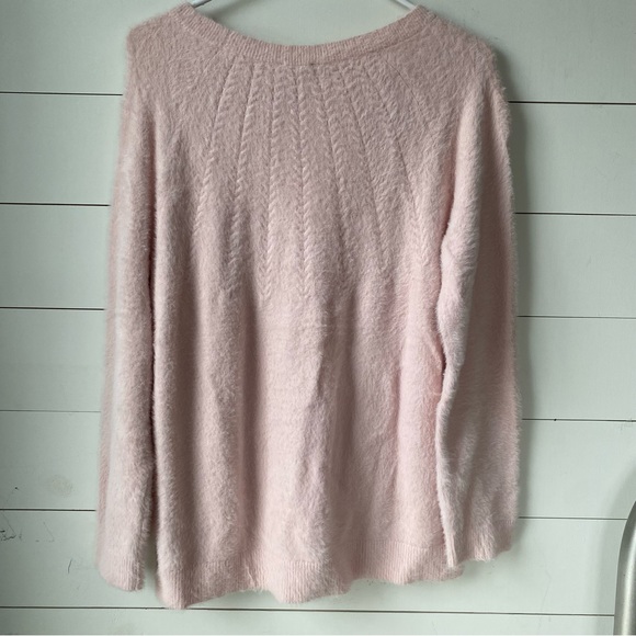 chicos pink fuzzy sweater (new w tags) - Picture 2 of 4